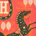 Hi is for horse typographic retro horse theme poster print