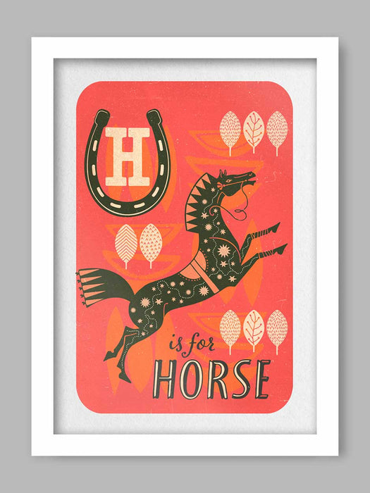 Horse theme poster. H is for Horse