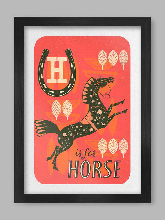 Horse theme poster. H is for Horse