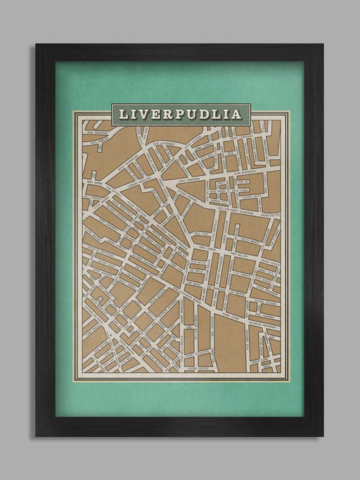 Liverpudlia - Liverpool Famous Names Street Map Print