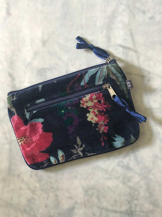 Botanical Velvet Zipped Pouch traditional gift Earth Squared 