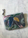 Botanical Velvet Zipped Pouch traditional gift Earth Squared Grey 