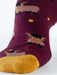 Burgundy Highland Cow Design Socks (Size 7-11) Gift Doris & Dude 