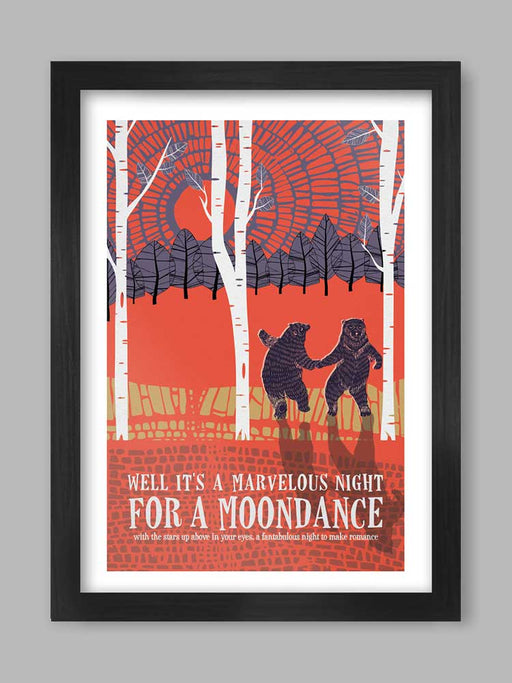 Moondance music poster. Van Morrison song posters