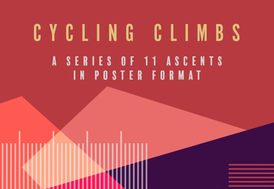 Cycling Climbs - 11 iconic ascent posters you can personalise