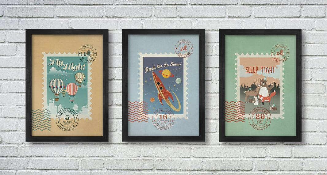 SPECIAL DELIVERY – Keepsake Posters for newborn and toddler birthdays