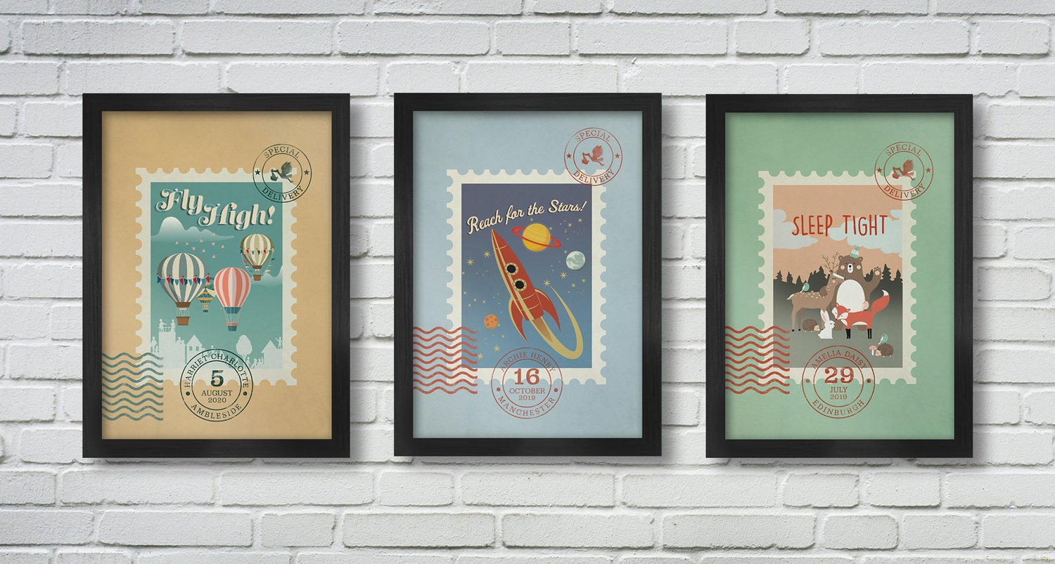 SPECIAL DELIVERY – Keepsake Posters for newborn and toddler birthdays
