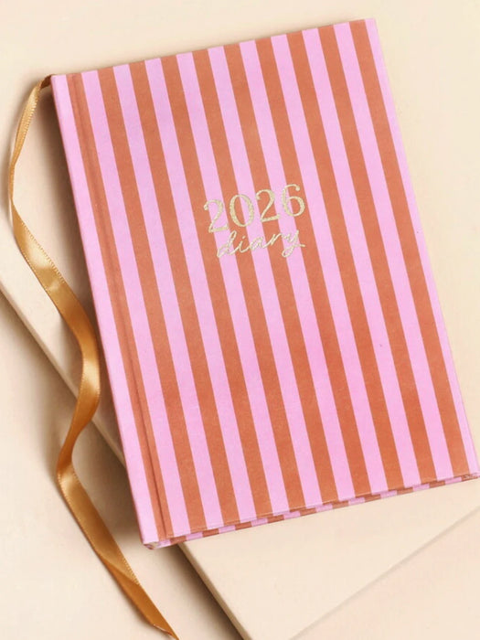 red and pink 2026 diary