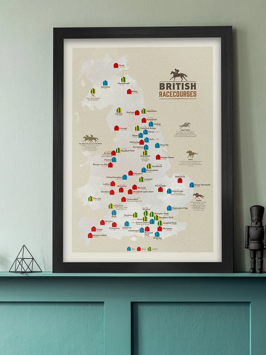 British Racecourses - Horse Racing Poster Print