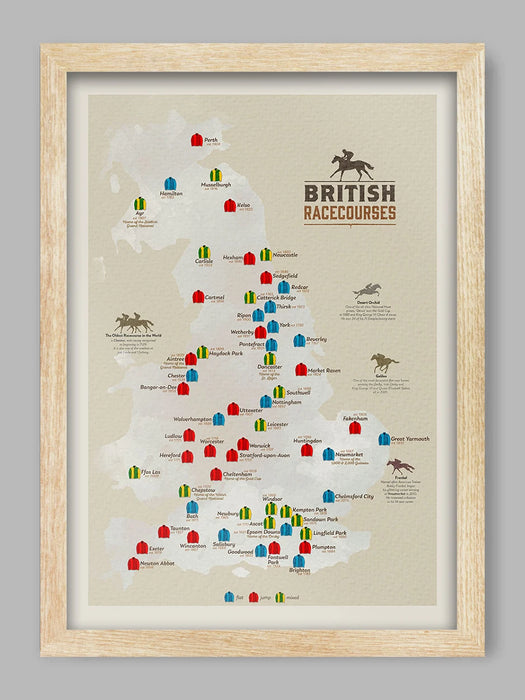 British Racecourses - Horse Racing Poster Print