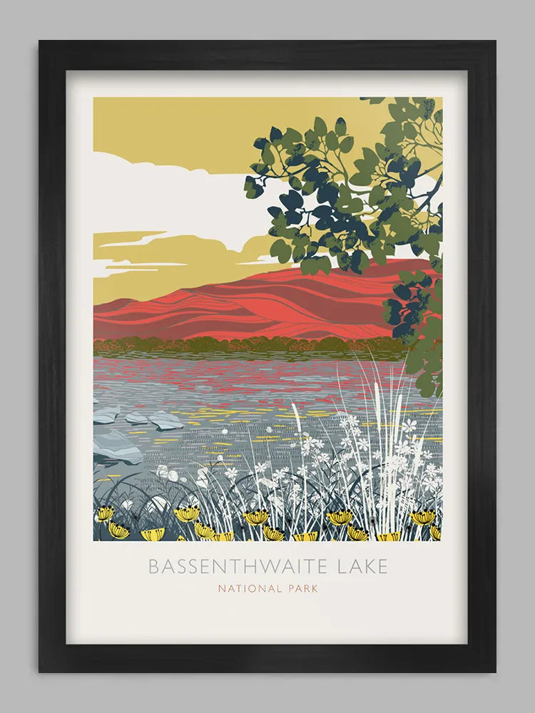 Bassenthwaite Lake View - Lake District Print - Overlooked by the Northern Fells, the lake is a haven for wildlife.