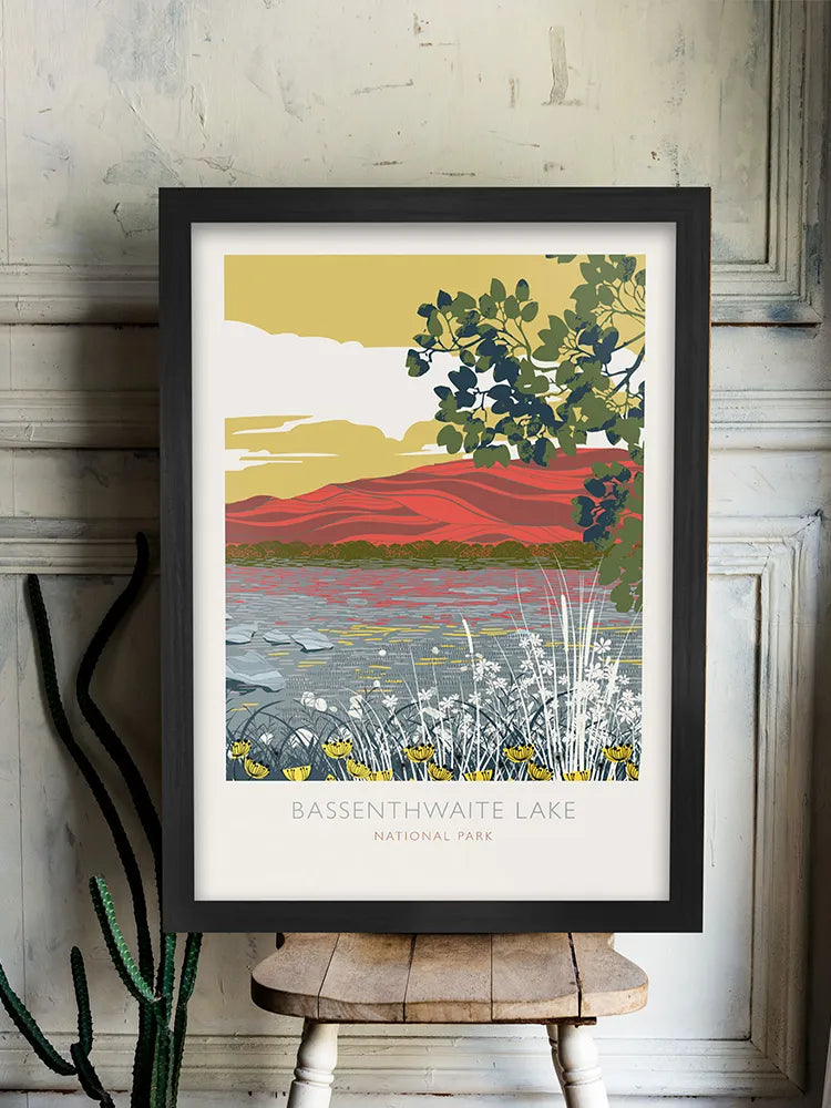 Bassenthwaite Lake View - Lake District Print - Overlooked by the Northern Fells, the lake is a haven for wildlife.