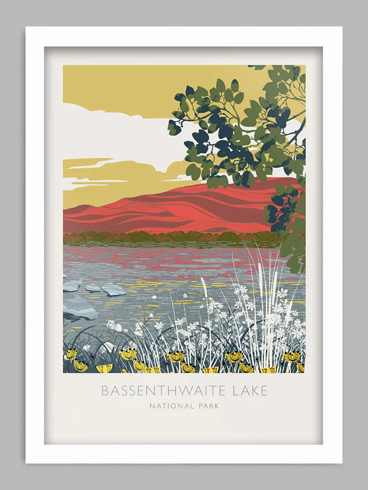 Bassenthwaite Lake View - Lake District Print - Overlooked by the Northern Fells, the lake is a haven for wildlife.