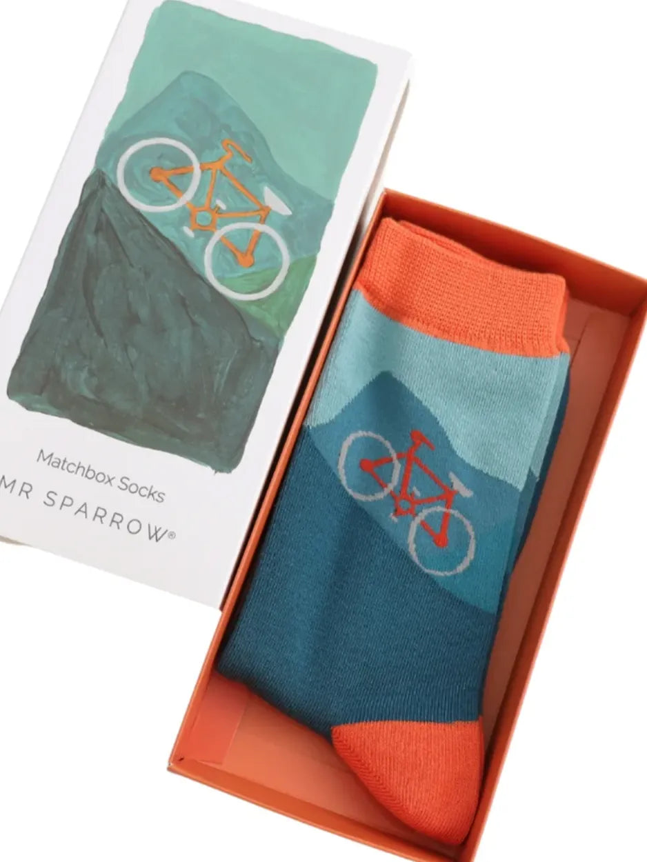 Boxed Mr Sparrow Socks - Hill Climb Teal