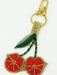 beaded keyring with cherry design