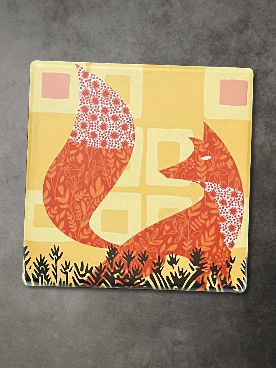 Fox Ceramic Coaster