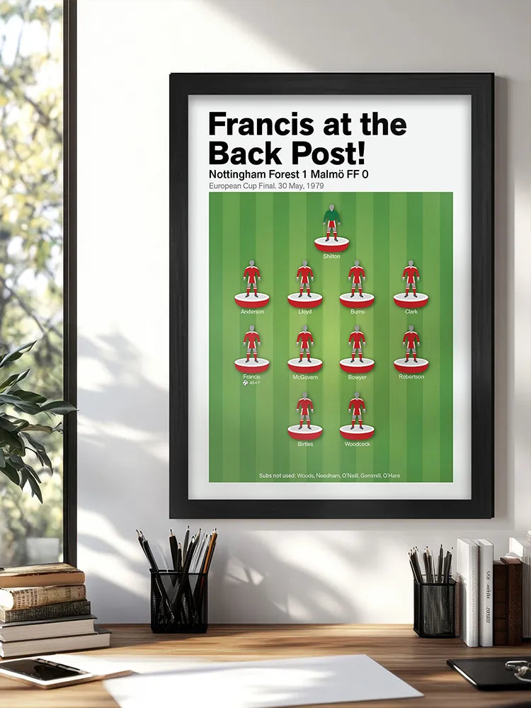 Forest '79 Football Print. Celebrating that historic night in Munich when Nottingham Forest won the European Cup for the first time.