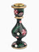 green floral candle holder