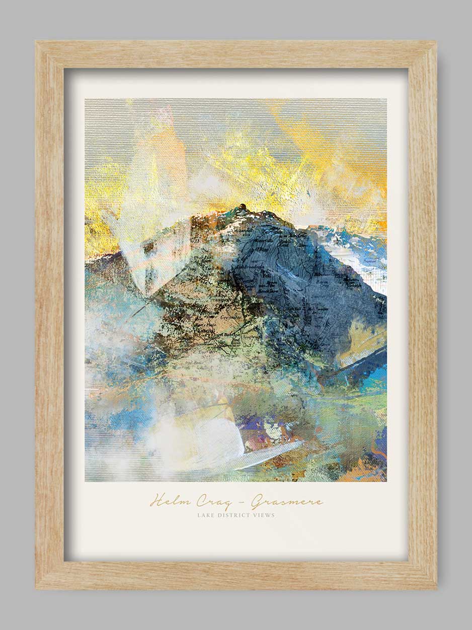 Helm Crag - Lake District Views Poster Print. Famous for its summit known as 'The Lion and the Lamb'.