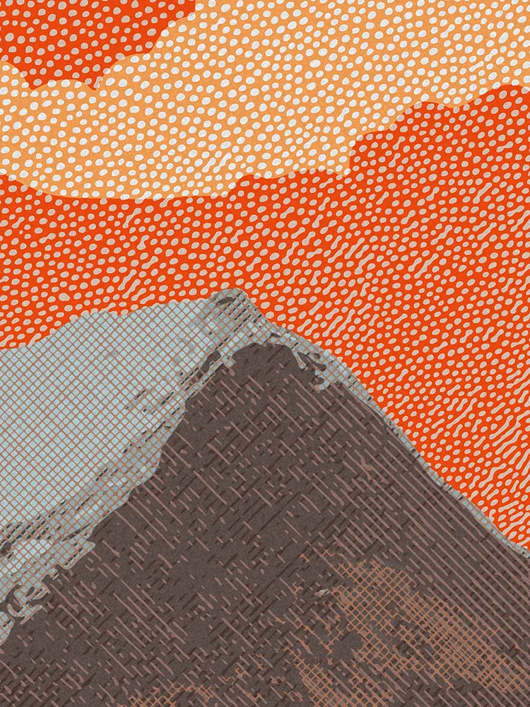 Our Helvellyn Eastern Fells poster print. This design depicts the iconic Helvellyn including the challenging Striding Edge climb