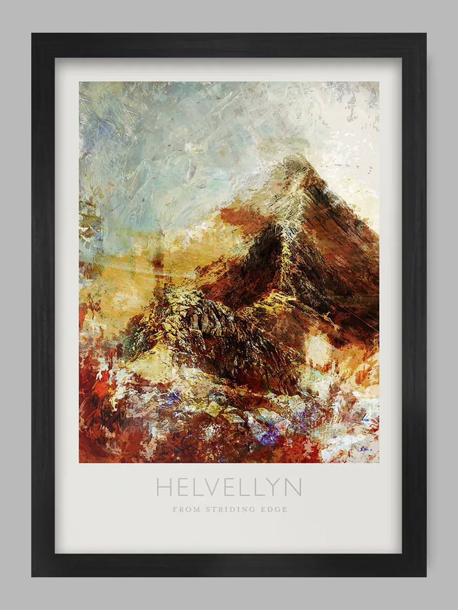 Helvellyn from Striding Edge - Lake District Poster Print