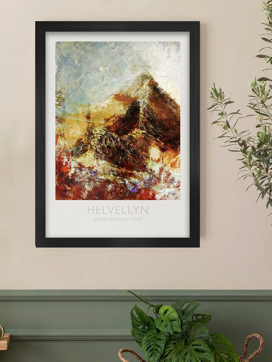 Helvellyn from Striding Edge - Lake District Poster Print