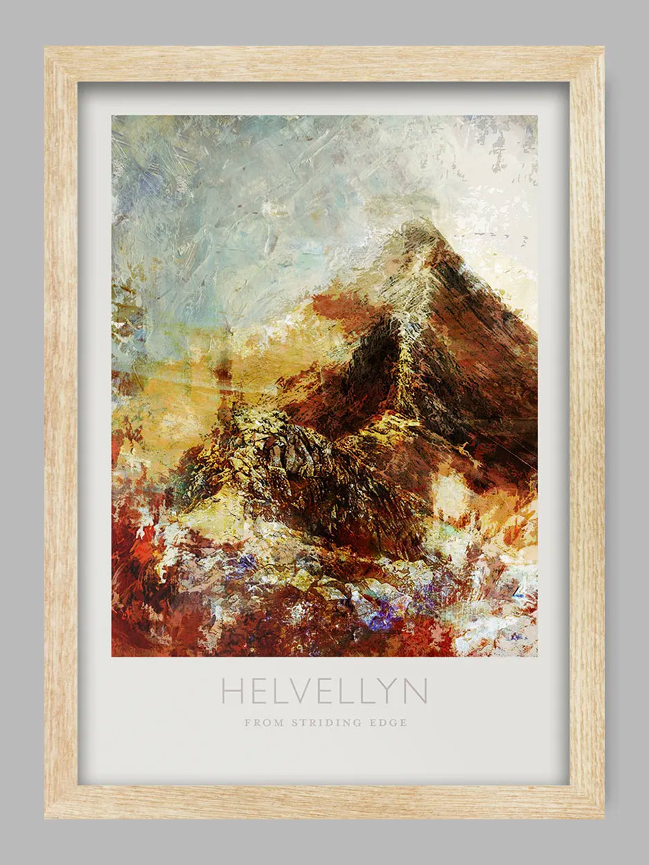 Helvellyn from Striding Edge - Lake District Poster Print