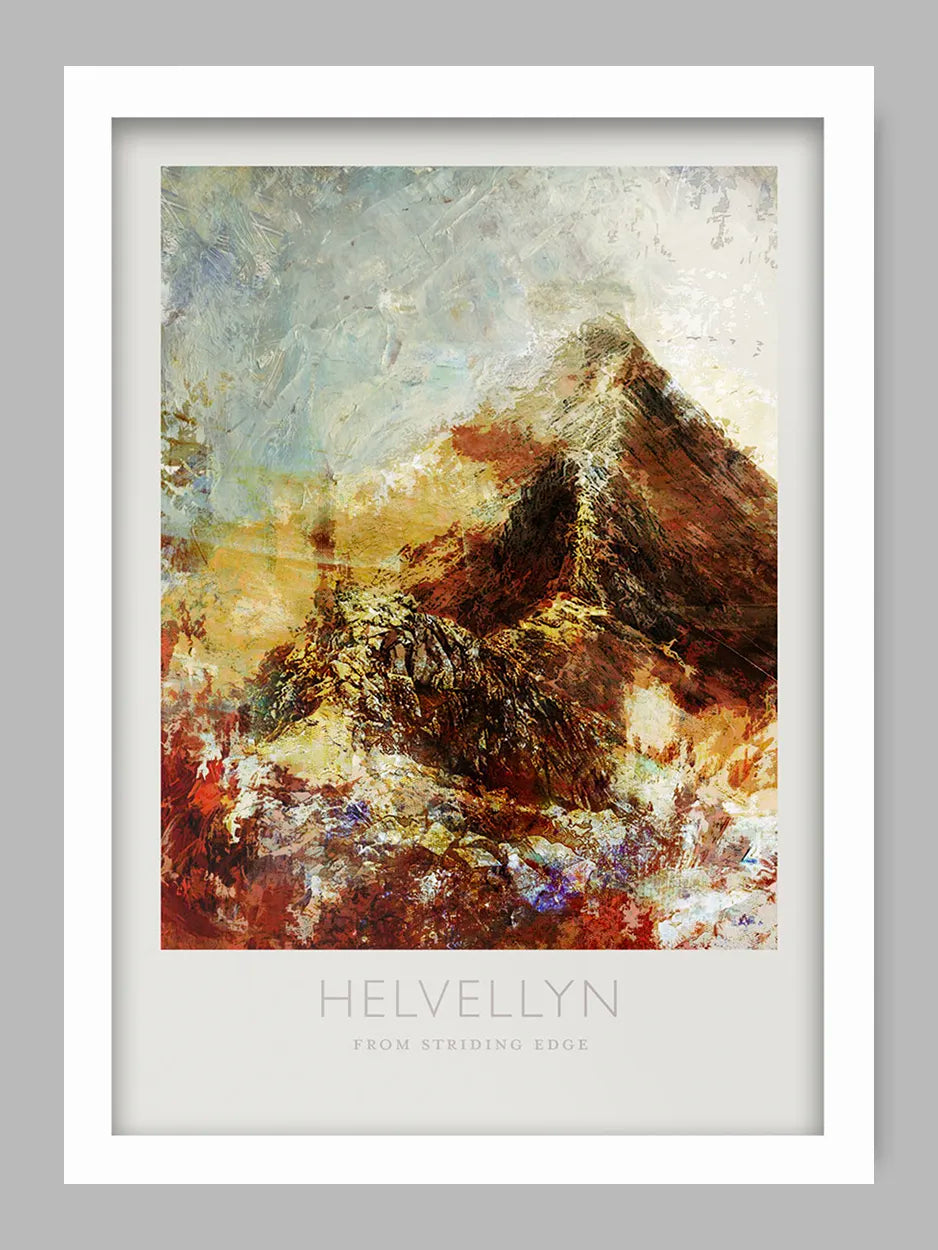 Helvellyn from Striding Edge - Lake District Poster Print