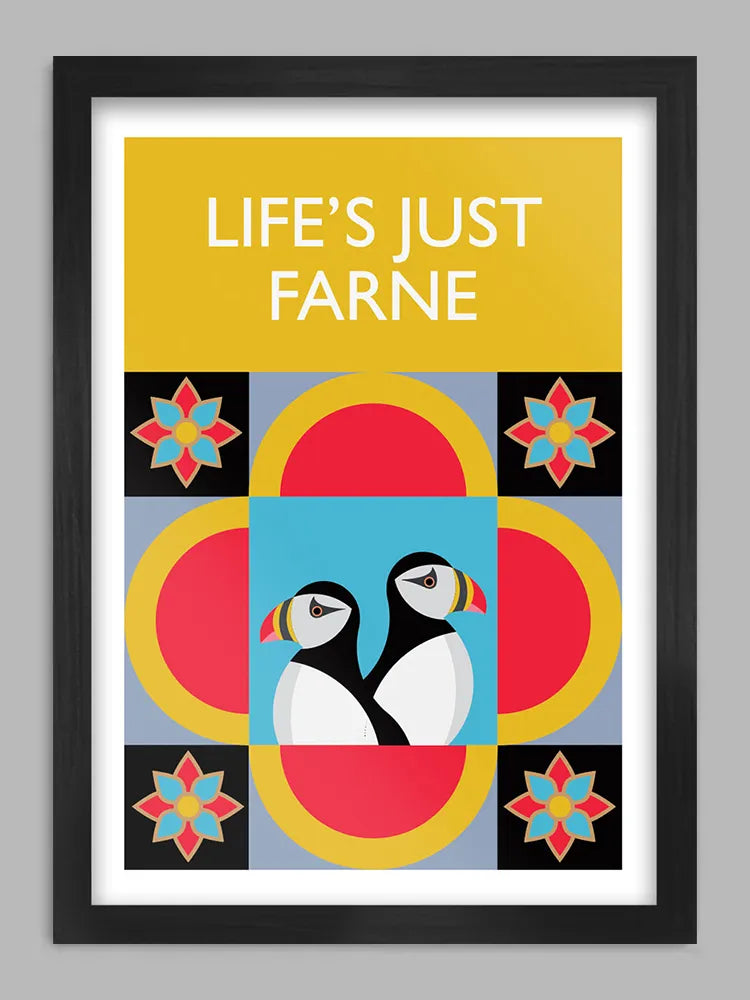 Life's Just Farne Print. The Farne Islands off the Northumberland coast host one of Britain's largest Puffin colonies - 36,000!