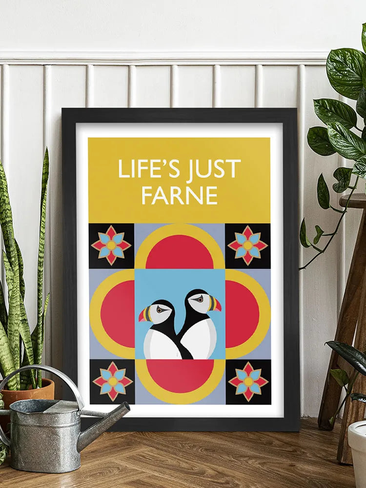 Life's Just Farne Print. The Farne Islands off the Northumberland coast host one of Britain's largest Puffin colonies - 36,000!