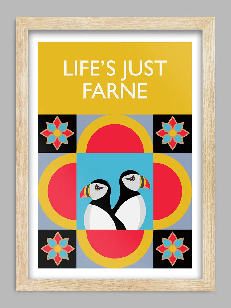 Life's Just Farne Print. The Farne Islands off the Northumberland coast host one of Britain's largest Puffin colonies - 36,000!