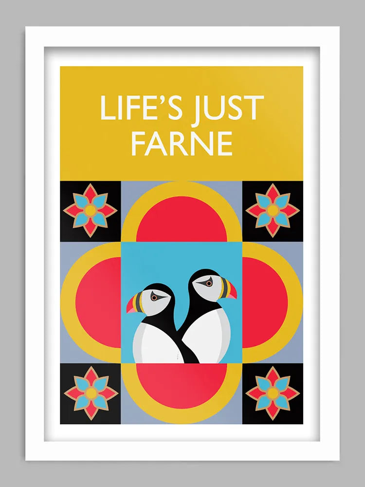 Life's Just Farne Print. The Farne Islands off the Northumberland coast host one of Britain's largest Puffin colonies - 36,000!