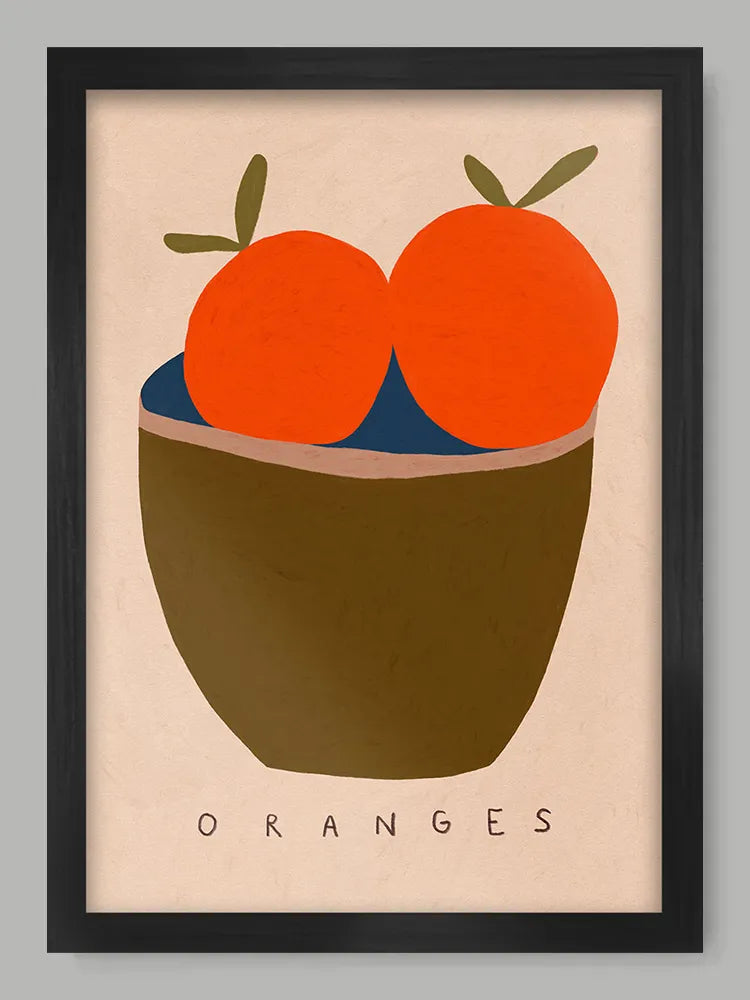 Oranges In Vase Print