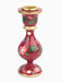 burgundy floral candle holder