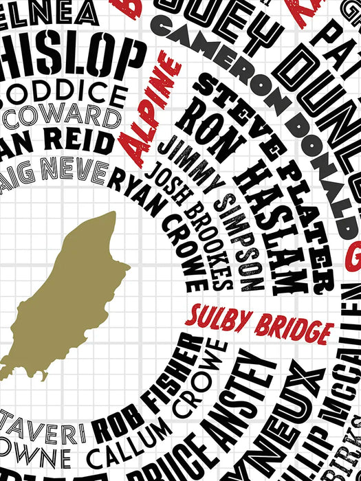 TT Wheel of Fame - Poster Print celebrates some of the TT riders across all eras