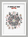 TT Wheel of Fame - Poster Print celebrates some of the TT riders across all eras