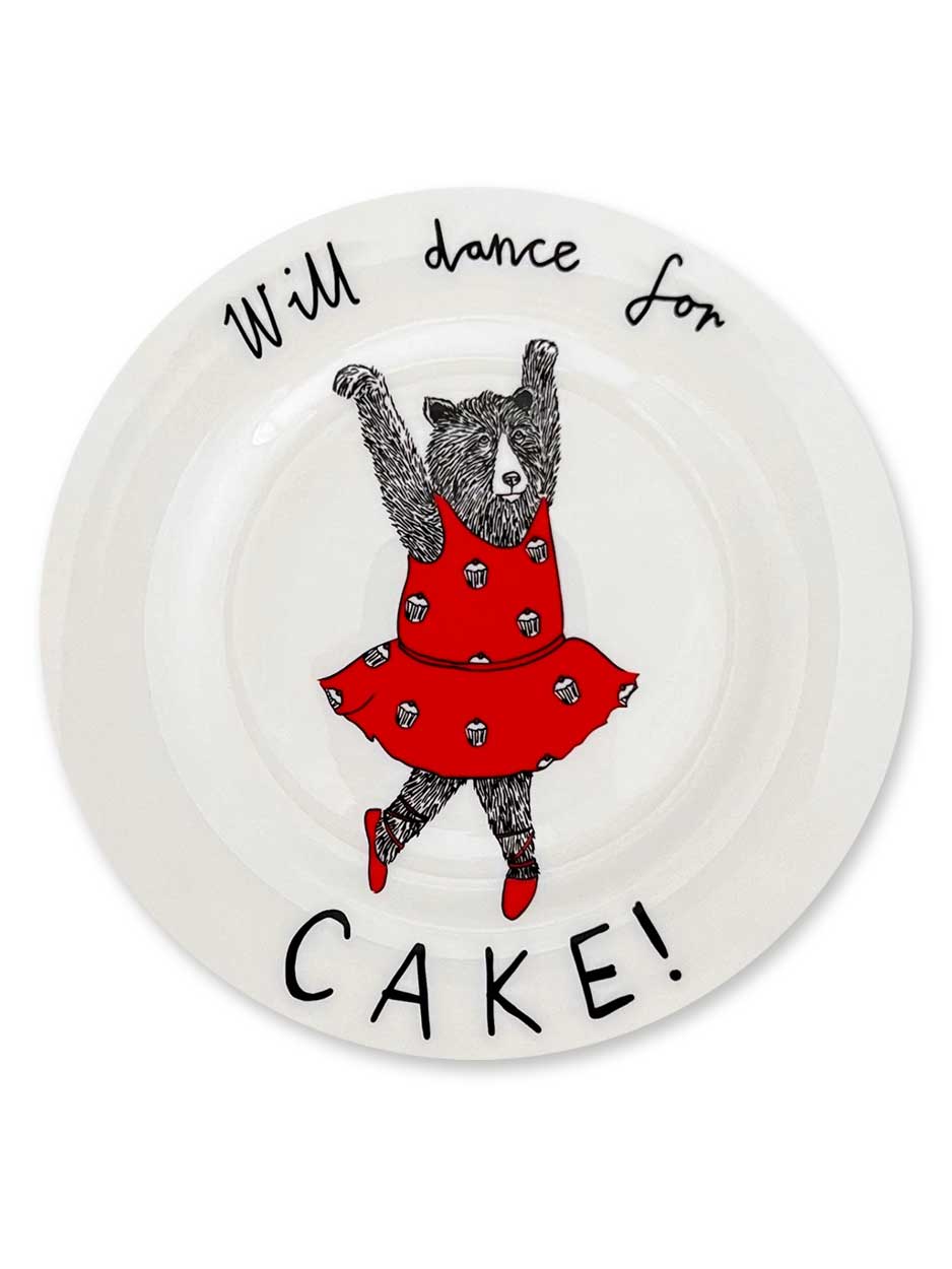 Will Dance For Cake - Side Plate