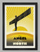 Angel of the North - Poster Print. Art Deco style style poster celebrating the famous Antony Gormley sculpture in Gateshead.
