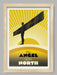 Angel of the North - Poster Print. Art Deco style style poster celebrating the famous Antony Gormley sculpture in Gateshead.