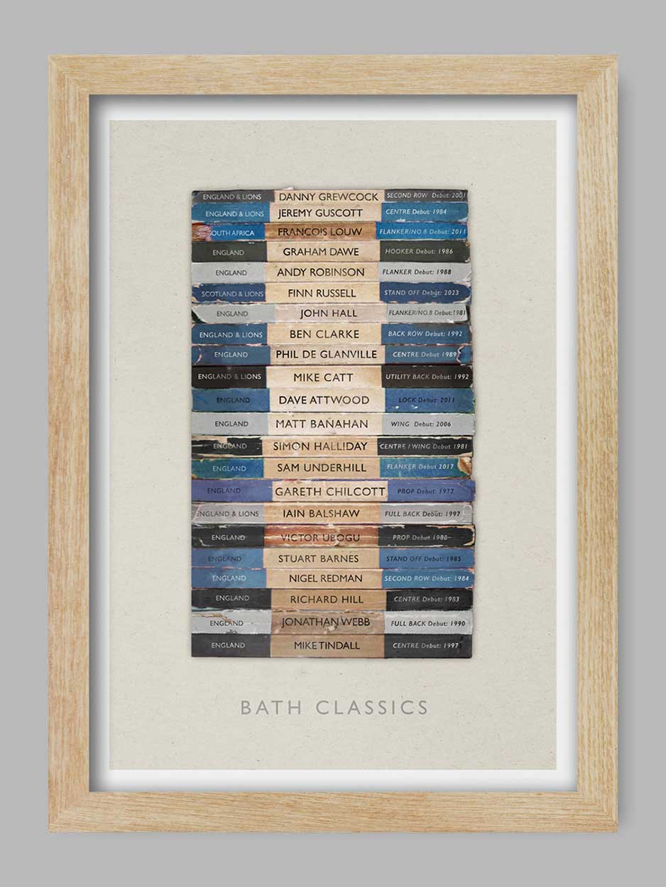 Bath Classics - Rugby poster print