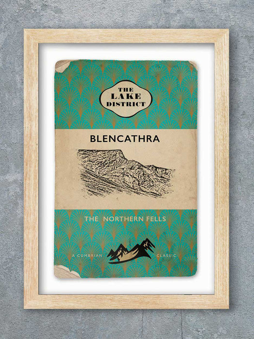 Blencathra Vintage Style Lake District Poster print