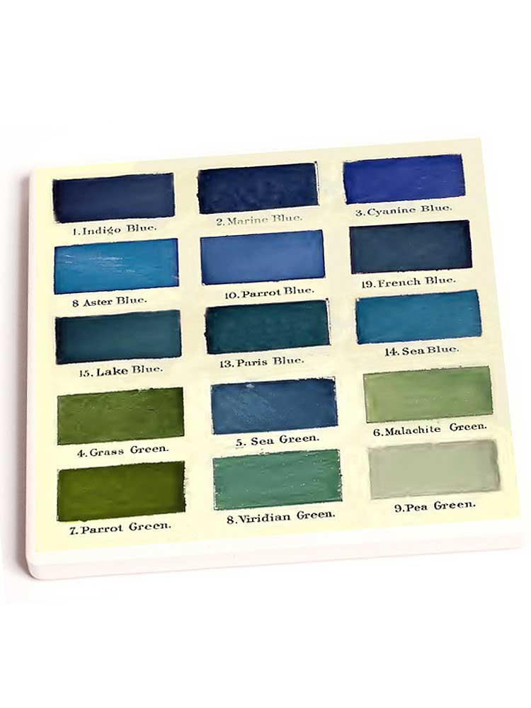 blue colour swatch ceramic coaster