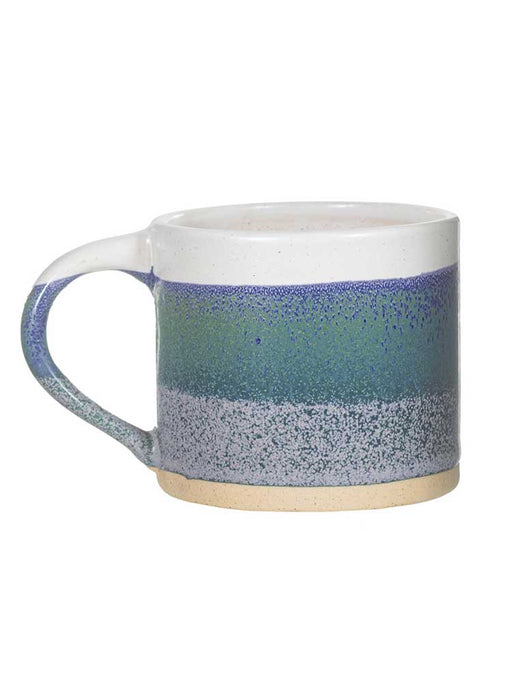 blue stoneware mug