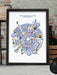 Blues Wheel of Fame - Chelsea Poster Print. A celebration of the West London Club - it's players, history of first achievements and interesting facts.