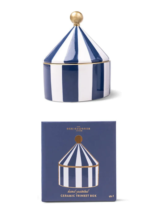 blue stripe trinket box