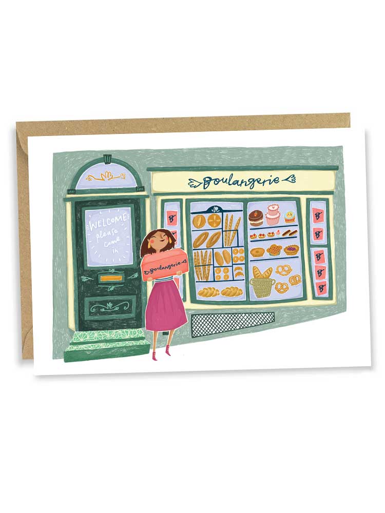 boulangerie shop front card