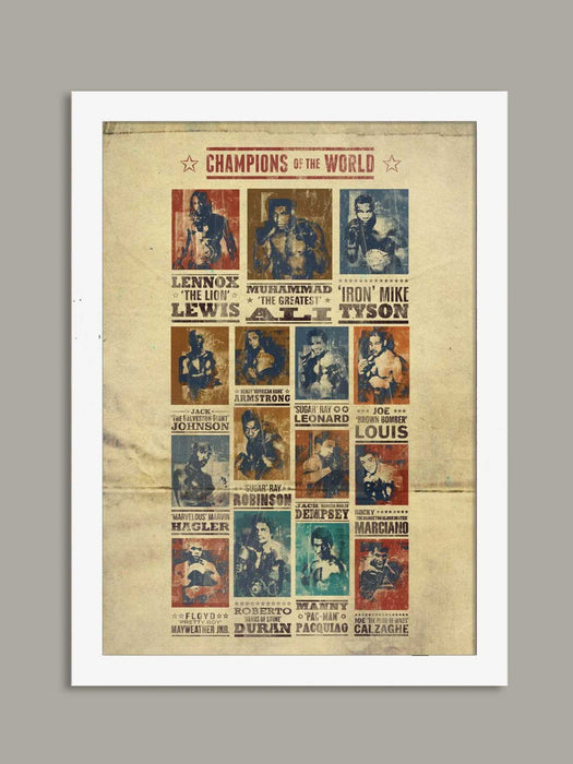 Boxing Poster Print - Champions of the World