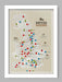 British Racecourses map poster. All jumps, flat and mixed venues
