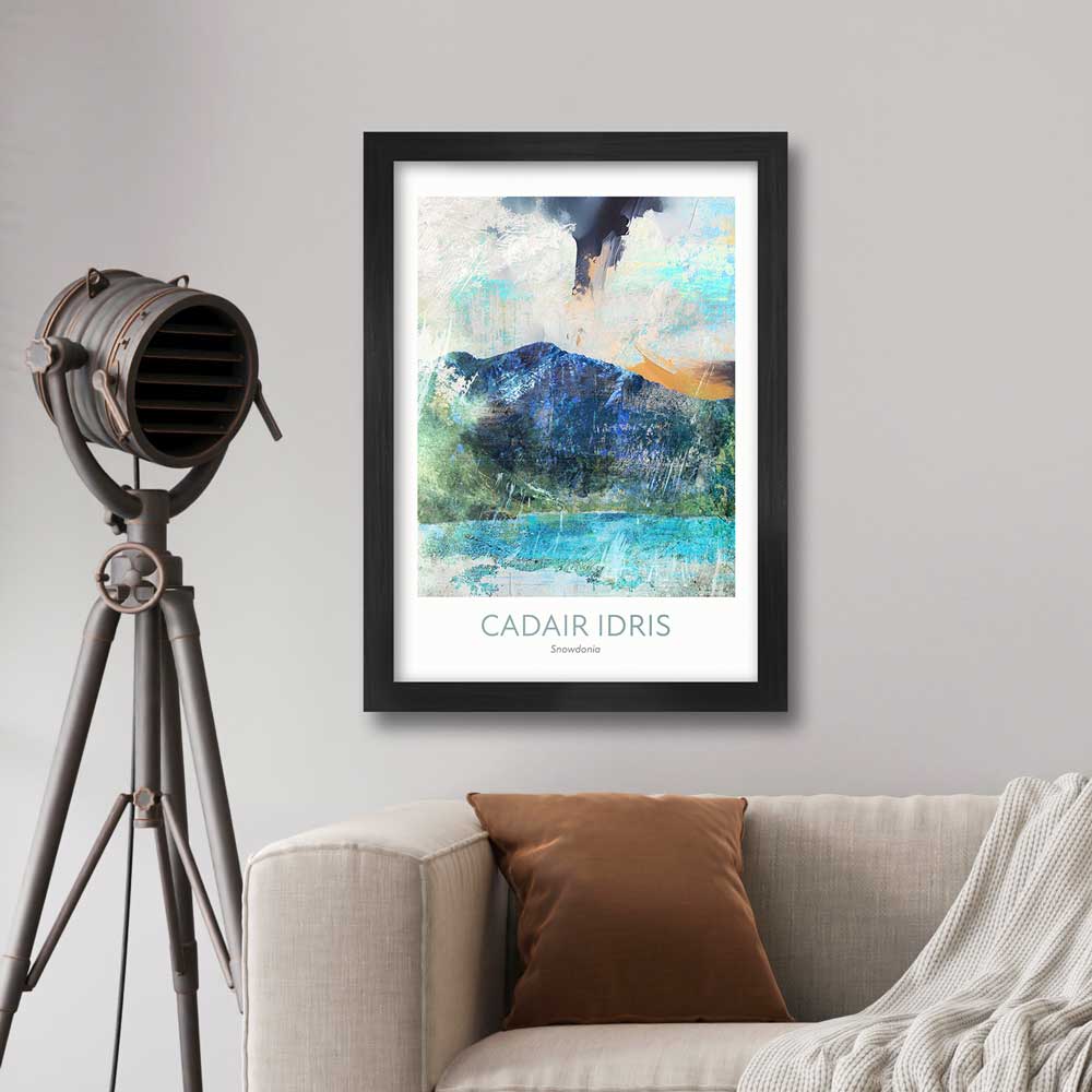 Cadair Idris Welsh mountain poster print