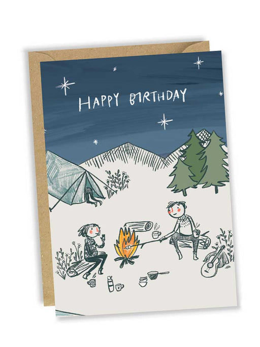 Campfire Happy Birthday Greeting Card card Joy Nevada 